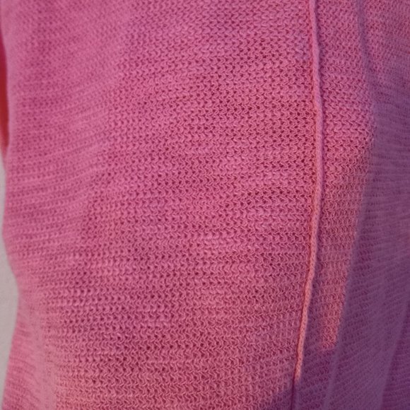 Pink 100% Cotton V Neck Sweater Size XL Eco Friendly Balletcore Spring - Picture 8 of 16